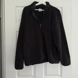 PINK XL Black Sherpa Full Zip